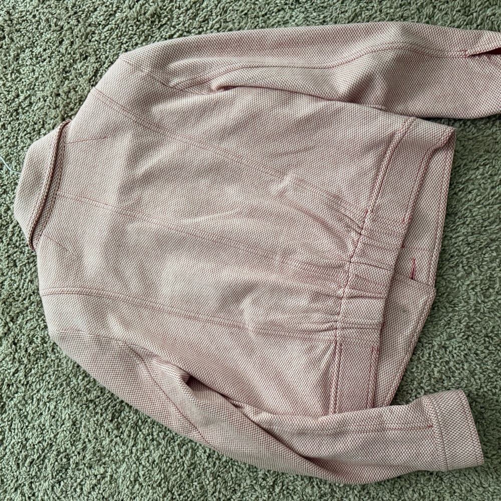 CAbi Blush Pink Textured Woven Blazer Jacket - Picture 4 of 7